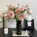 Roasted Artificial Single Stem Home Living Room Decoration Fake Flower Vintage Burnt Edge Rose_maomaolike.com