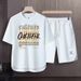 Men's Clothing 2024 Waffle Casual Summer Suit Men's Loose Teen Short sleeved T shirt Shorts Handsome Two piece Suit_maomaolike.com