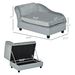 Luxury Dog Bed For Small Dogs, Hidden Storage, Soft Foam Couch, Modern Pet Furniture, Gray_maomaolike.com
