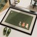 Antique Style Absorbent Quick-drying Carpet Bathroom Floor Mat Toilet Diatom Mud Toilet Door Anti-slip Dirt-resistant Foot Mat Home Decor Arredamento_maomaolike.com