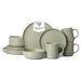 12-Piece Stoneware Dinnerware Sets With Mugs | Microwave & Dishwasher Safe | Non-Toxic Dinner Plates Bowls Set | Stackable Matte Glaze Kitchenware For 3_maomaolike.com
