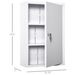 Steel Wall Mount Medicine Cabinet 3 Tier Emergency Box For Bathroom Kitchen, Lockable With 2 Keys - White_maomaolike.com