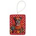Fawn Boxer Holiday Christmas Porcelain Ornament Christmas Tree Hanging Decorations For Home Christmas Holiday, Rectangle, Gift, Multicolor_maomaolike.com
