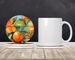 Florida Orange Blossom In Watercolor Large Sandstone Coasters Pack Of 4 Absorbent Round Coasters Decor Gifts For Men Or Women, 4 In, Multicolor_maomaolike.com