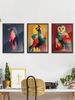 European And American Artistic Style, Featuring Penguins, Owls And Peacocks, Living Room Sofa Backdrop Decorative Painting, Art Exhibition Piece._maomaolike.com