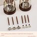 Vintage Fruit Fork Storage Can Stainless Steel Fruit Fork Fruit Spoon Dessert Fruit Signature Can_maomaolike.com
