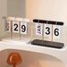 Perpetual Daily Flip Calendar For Desk Reusable Office Desktop Decor Home Accessories Photography Props_maomaolike.com