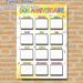 French Birthday Anniversary Tracking Chart Painting Poster, Colorful Cartoon-style Cheerful Poster, Functional To Record Monthly Birthdays, Suitable_maomaolike.com