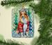 Sheltie Christmas Porcelain Ornament Christmas Tree Hanging Decorations For Home Christmas Holiday, Rectangle, Gift, Multicolor_maomaolike.com