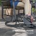 Wicker Rattan Swivel Patio Glider Chair Set Of 2, Outdoor Glider Chair With Steel Frame, High Back, Brown_maomaolike.com