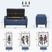 Upholstered Storage Ottoman Bench, Button Tufted Ottoman With Hidden Storage, Lift Top For Living Room, Dark Blue_maomaolike.com