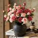 Roasted Artificial Single Stem Home Living Room Decoration Fake Flower Vintage Burnt Edge Rose_maomaolike.com