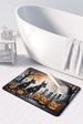 Doberman Pinscher Spooky Halloween Memory Foam Kitchen Mat Machine Washable Anti-Fatigue Mat Cushion Comfort Bath Mat Or Kitchen Rug_maomaolike.com