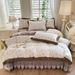 2026 Spring New Skin-Friendly Soft Spring Summer Skirt New Knitted Double Layer Gauze Bed Cover Four-Piece Set -_maomaolike.com