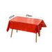 137 X 274cm Plastic Tablecloth Rectangle Table Covers Metallic Party Tablecloth Foil Table Cover For Birthday Wedding Christmas Red 12PCS_maomaolike.com