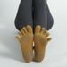 Unisex Mid-tube wooden ear lace non-slip yoga socks sweat-wicking ins Hipster Pilates trampoline women's five-finger socks_maomaolike.com