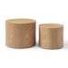Round Coffee Table Set Of 2, Nesting Coffee Tables For MDF With Veneer .for Living Room,office,bedroom,Natural, 4Colors NATURAL_maomaolike.com