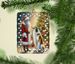 Borzoi And Santa Claus Porcelain Ornament Christmas Tree Hanging Decorations For Home Christmas Holiday, Rectangle, Gift, Multicolor_maomaolike.com