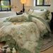 Wholesale INS French Country Style Soft Naked Sleep Double Layer Gauze 4-Piece Ruffled Pure Cotton Floral Four-Piece Set_maomaolike.com