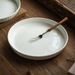 Set Of 4 White Ceramic Plates 8.1 Inch Heavyweight Scandinavian Minimalist Serving Pasta Fruit Dishes Restaurant-Grade Effortless Cleaning_maomaolike.com