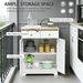 Kitchen Storage Cabinet, Sideboard Floor Cupboard With Solid Wood Top_maomaolike.com