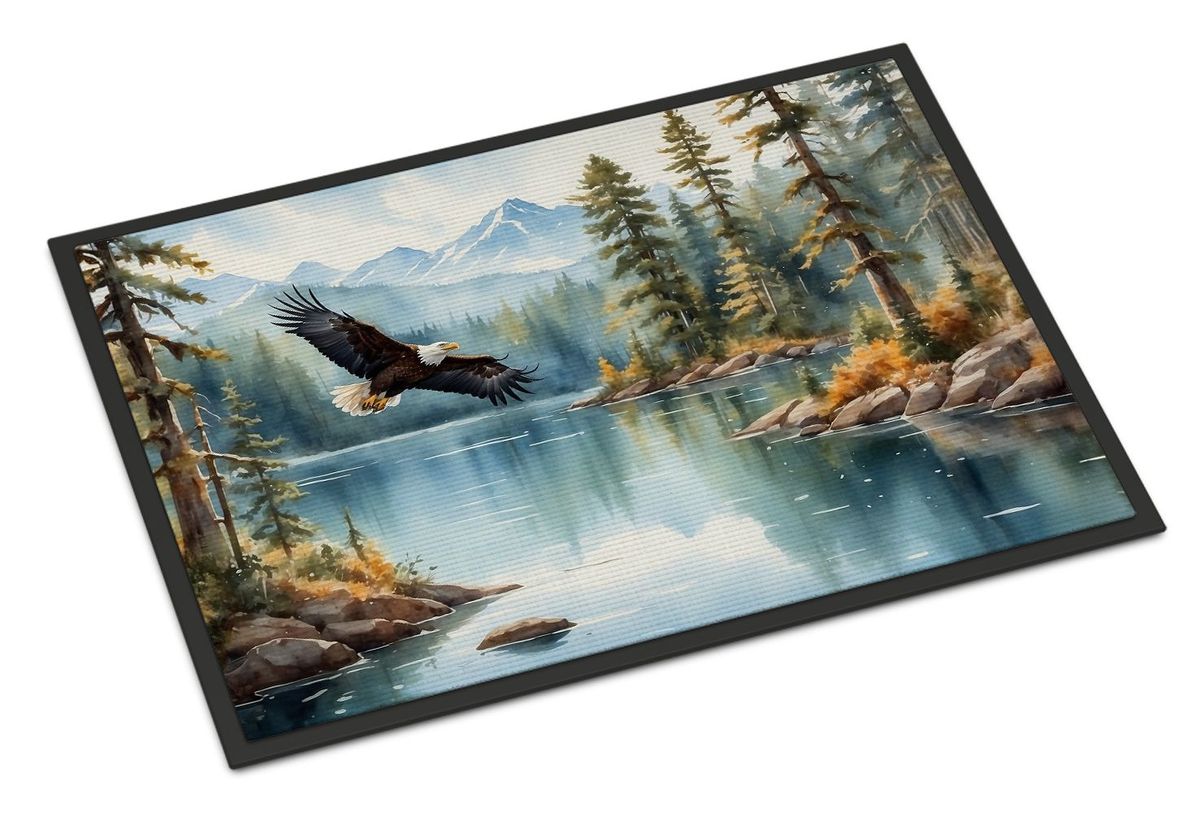 Eagle In Flight Doormat Front Door Mat Indoor Outdoor Rugs For Entryway, Non Slip Washable Low Pile, 24H X 36W_maomaolike.com