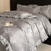 Class A Washable French Romantic Jacquard Lace Four-Piece Set Double-Sided Ice Silk Cool Silky Duvet Cover And Bed Sheet_maomaolike.com