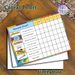 Daily Behavior Reward Chart Painting Poster, Vibrant Cartoon-style Behavior Checklist Poster, Practical Design To Track Positive Daily Actions, Ideal_maomaolike.com