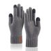 Knitted wool cold proof warm gloves men's thick outdoor cycling plus velvet touch screen winter gloves_maomaolike.com