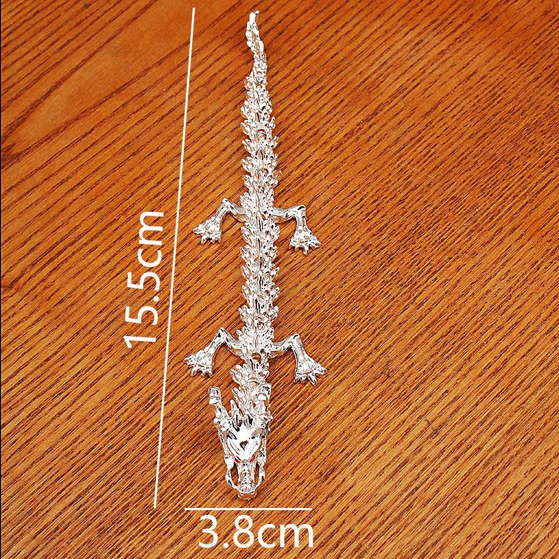 Creative Alloy Casting 3D Joint Movable Silver Home Desktop Decoration High-End Five-Claw Dragon Figurine Wholesale_maomaolike.com