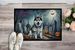 Alaskan Malamute Spooky Halloween Doormat Front Door Mat Indoor Outdoor Rugs For Entryway, Non Slip Washable Low Pile, 24H X 36W_maomaolike.com