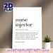 Nurse Injector Definition Painting Poster, Minimalist Black & White Text Art Poster, Honors Licensed Medical Injectors, Ideal For Medical Clinics And_maomaolike.com