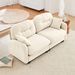 Loveseat Cloud Sectional Couches Chenille Fabric, Quilted Pleated Design, Ergonomic Design, High-Density Foam Easy Install Elegant Armrests High Quality Wooden Base,Fits Living Rooms,Beige_maomaolike.com