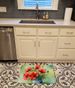 Ohio Scarlet Carnations In Watercolor Memory Foam Kitchen Mat Machine Washable Anti-Fatigue Mat Cushion Comfort Bath Mat Or Kitchen Rug_maomaolike.com