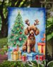 Chocolate Toy Poodle Christmas Reindeer Garden Flag Mailbox Flag Decorative Yard Flag Banner Outside Patio Artwork Yard Flower Beds, Garden Size, Multicolor_maomaolike.com