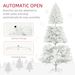 6ft Tall Artificial Christmas Tree, Unlit Xmas Tree With 1000 Branch Tips, Auto Open, Steel Base, Holiday Décor For Home Office, White_maomaolike.com