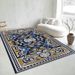 Living Room Rug Large Size Gorgeous Gold Frame Design Bedroom Rug Plush Thickened Machine Washable Thickened Underlay Interior Decorative Rug_maomaolike.com