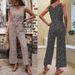 Printed fashion pants with straight tube leopard print jumpsuit_maomaolike.com