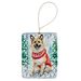 Norwegian Buhund Christmas Porcelain Ornament Christmas Tree Hanging Decorations For Home Christmas Holiday, Rectangle, Gift, Multicolor_maomaolike.com