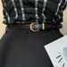 Men's Casual Vintage PU Leather Belt With Classic Oval Buckle - Ideal For Daily Wear, Parties, And Gifts_maomaolike.com