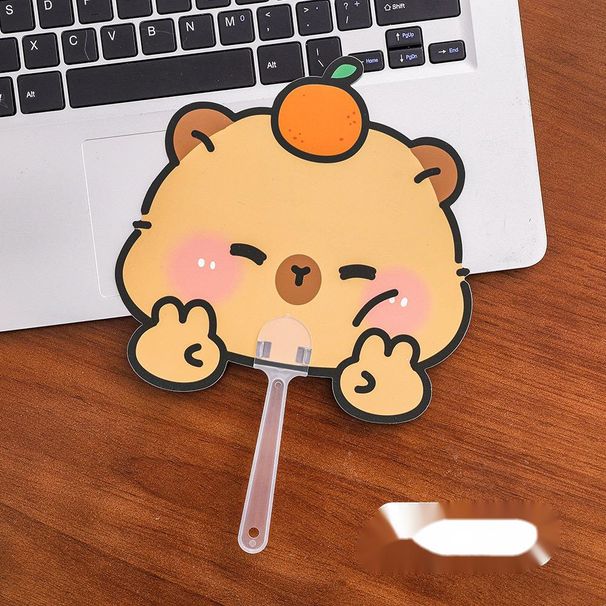 Cute Shaped Student Summer Cartoon Handheld High-Value Plastic Capybara Small Fan_maomaolike.com