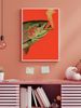 A Decorative Salmon Painting Blending Pop Art Style With Absurd Humour, A Quintessential Expression Of Whimsical Aesthetics And Ironic Art_maomaolike.com