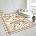 Living Room Rug Large Size Gorgeous Gold Frame Design Bedroom Rug Plush Thickened Machine Washable Thickened Underlay Interior Decorative Rug_maomaolike.com