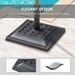 20 Lbs Patio Market Umbrella Base Stand Resin Parasol Holder Square With Beautiful Decorative Pattern & Easy Setup, For Φ1.5", Φ1.89" Pole, For Beach, Lawn, Deck, Backyard, Garden, Bronze_maomaolike.com
