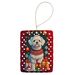 Maltese Holiday Christmas Porcelain Ornament Christmas Tree Hanging Decorations For Home Christmas Holiday, Rectangle, Gift, Multicolor_maomaolike.com