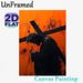 Jesus Carrying Cross Painting Poster, Dramatic Dark Silhouette With Vibrant Textured Orange Backdrop Poster, Meaningful Religious Spiritual Decor_maomaolike.com