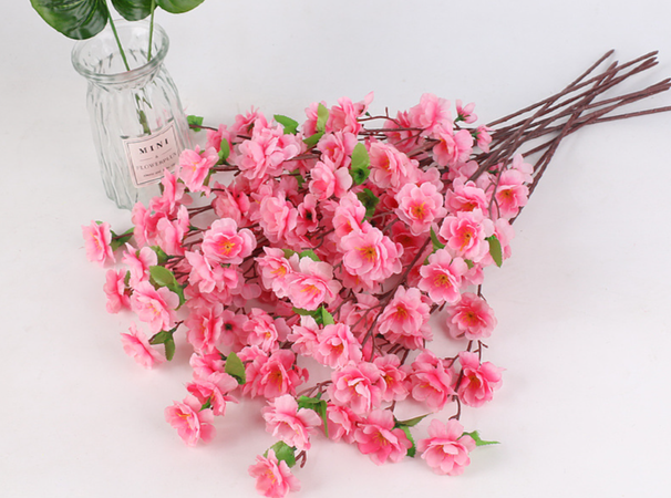 Peach Tree Plum Blossom Fake Branch Wedding Decoration Flower Artificial Plant Outdoor Garden Landscape_maomaolike.com