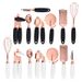 Hot Selling Kitchen Tools Household Can Opener Pizza Cutter Eggbeater Garlic Press Ice Cream Scoop Rose Gold Stainless Steel 7-piece Set_maomaolike.com