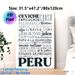 Peruvian Cuisine Typography Painting Poster, Stylish Monochromatic Text Art Poster, Showcases Classic Peruvian Dish Names, Ideal For Dining Rooms And_maomaolike.com