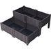 4 Piece Raised Garden Bed With Legs, Self-Watering Planter Box Raised Bed To Grow Flowers, Herbs & Vegetables, Brown_maomaolike.com